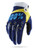 100% Adult Airmatic MX Gloves Navy/Yellow Motocross Off-Road MTB