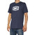 100% Adult Casual Icon Short Sleeved Tee Navy Heather