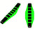 RFX Pro Ribbed Seat Cover Kawasaki (Black Side/Green Top/Black Rib) KX85 14-23