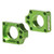 RFX Pro Rear Axle Adjuster Blocks Green Kawas KX250 17-23 KX450 16-23