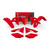 Rtech Plastic Kit (6pc) W/ABC (CRF Red) Honda CRFX450 19-20 CRFX250 19-21