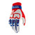 100 PERCENT ADULT LANGDALE GLOVES RED/WHITE/BLUE