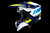 Airoh Wraaap Vision Yellow/Blue Gloss MX Helmet