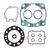 VERTEX 860VG810264 Top End Gasket Kit CR250R 05-07
