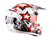 Lazer X7 Star Helmet White/Black/Red