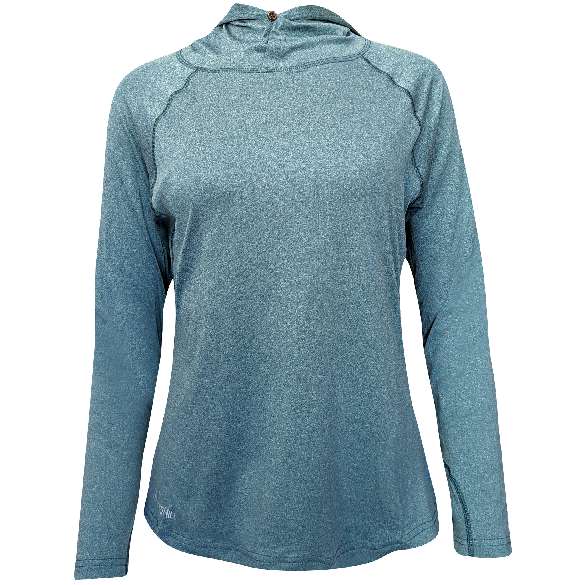 Paramount Outdoors Paramount Outdoors Elements Women's Sunset V-Neck Lightweight Sun Hoodie (Large, Aquifer Heather) Paramount Outdoors Elements Women's Sunset V-Neck
