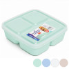 FOOD STORAGE 3-COMPARTMENT SQUARE 5-ASSORTED COLORS #193016 COUNTER DISPLAY