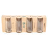 DRINKWARE 4PC SET 15.5OZ COOLER GLASS AGUA SLEEVE BOX