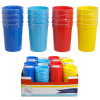 TUMBLERS PLASTIC 4PK 12OZ 4ASST SUMMER COLORS IN 48PC PDQ SHRINKWRAP UPC LABEL
