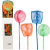 BUTTERFLY NET 44IN BAMBOO HANDLE 2SHAPE NET/4AST COLORS GARDEN HT/48PC CASE CUT DISPLAY