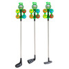 GOLF PLAYSET 3AST W/4 COLOR BALLS DRIVER/PUTTER/IRON METAL/PLASTIC STICKER PEGHEADER