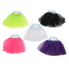 TUTU 3-LAYER TULLE W/SEQUINS STARS 5AST COLORS KIDS HDRCARD