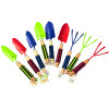 GARDEN TOOLS METAL W/STRIPED FOAM GRIP HANDLE 3CLRS/3 STYLES SPADE/TROWEL/CLAW GARDEN HT