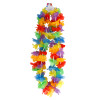 LEI LUAU RAINBOW FLORAL 3PK POLYESTER 20IN BARBELL HEADER