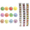 UMBRELLA COCKTAIL STICKS 15CT 4IN 3AST FRUITS/FLORAL PRINTS 4X12PC MDSGSTRIPS/EA PARTY BLC
