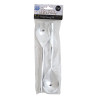 SERVING SPOON/FORK SET SILVER PLATED PLASTIC IN PARTY/PB