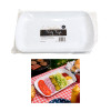 PARTY TRAYS 3PK DISPOSABLE13.6 X 7.9 X 1.2IN WHITE PLASTIC PB W/INSERT LABEL