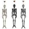SKELETON DECOR 46IN JOINTED 3AST FINISH  NATURAL/BLACK/ANTIQUE SILVER HLWN HEADER/TWINE HANGER