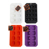 ICE CUBE TRAY HALLOWEEN PLASTIC 4 AST STYLE 8WELL 4.8 X 8.5IN HLWN HT