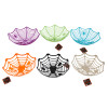 WEB 3-D BASKET W/ SPIDER OR SKULL ACCENTS PLASTIC 6AST COLORS 11IN DIA X 3IN H