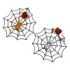 WEB W/GLITTER SPIDER HANGING DECOR 10IN 2AST COLOR W/SUCTION CUP HW/HT