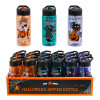 SIPPER BOTTLE W/FLIPTOP STRAW 16OZ 3AST HALLOWEEN PRINTS/UPC LABEL IN TRAY COUNTER DISPLAY