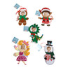 PHOTO ORNAMENT FELT 5AST CHARACTER BODY W/PHOTO FACE 2.5ROUND DIA XMAS HT