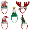 HEADBAND CHRISTMAS NOVELTY LIGHT-UP LED 5AST DELUXE STYLES JHOOK/HT & PRESS HERE TAG