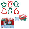 COOKIE CUTTER CHRISTMAS 4PK PP PLASTIC W/MESH BAG IN 27PC PDQ STYLES RANDOM PACKED