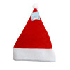 SANTA HAT RED VELVET PLUSH CUFF 15X12IN CHRISTMAS HT/JHOOK