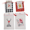 GIFT BAG CHRISTMAS DRAWSTRING CANVAS PRINT 2PK SMALL/MED OR SINGLE LARGE XMAS HEADER GIFT BAG CHRISTMAS DRAWSTRING CANVAS PRINT 2PK SMALL/MED OR SINGLE LARGE XMAS HEADER