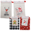 GIFT BAG CHRISTMAS DRAWSTRING CANVAS PRINT 2PK SMALL/MED OR SINGLE LARGE XMAS HEADER GIFT BAG CHRISTMAS DRAWSTRING CANVAS PRINT 2PK SMALL/MED OR SINGLE LARGE XMAS HEADER