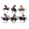 WITCH HAT DELUXE HEADBAND 6AST W/5 LED LIGHTS HLWN/HT W/J/HOOK
