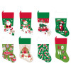 STOCKING FELT 18IN PRINTED 6AST TRADITIONAL STYLES RED/GRN XMAS HT/JHOOK