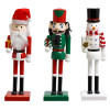 NUTCRACKER CHRISTMAS WOOD 10IN 3ASST XMAS LABEL