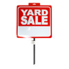 SIGN YARD SALE 14 X 15 26IN W/POLE WEATHERPROOF PLST PERF HEADER/ LABEL