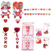 HANGING DECOR VALENTINE 6ASST PAPER/FOIL BANNER/ HONEYCOMB/MOBILE HANGING
