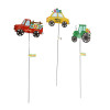 GARDEN YARD STAKE METAL 3 ASST VEHICLES 24IN STOCKLOT UPC LAB