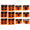 SPIDER FLOCKED SINGLE 4" OR 4PK - 3" BROWN/ BLK W/ GLITTER TRIM ASST