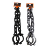 CHAIN W/ HANDCUFFS 38IN PROP BLACK/ SILVER / BARBELL CARD