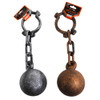 BALL AND CHAIN BRONZE/ SILVER PLST 15IN/ BARBELL CARD