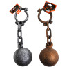 BALL AND CHAIN BRONZE/ SILVER PLST 15IN/ BARBELL CARD