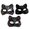 MASK SEQUIN CAT EVA 3 ASST SILVER, BLACK, MULTI ON HLWN TCD