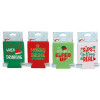 CAN/BOTTLE SLEEVE CHRISTMAS PRINTS 4 ASST NEOPRENE / 24PC PRELOADED MDSG STRIP/ PBSLV XMAS CARD