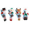 WINE BOTTLE HUGGER 4ASST SANTA/ELF/REINDEER/SNOWMAN ON BOTTLE-SHAPED TCD