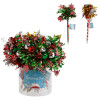 PEN CHRISTMAS JINGLE BELL W/ STRIPE BARREL TINSEL TRIM 24PC / PVC TUBE W/ GIFT TAG LABEL