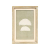 WALL ART 9X13X1.5 HALFS GREEN/BROWN/CREAM WOOD (22.00)