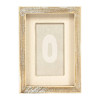 WALL ART 5X7X1.5 CIRCLE WHITE/GRAY/CREAM WOOD (14.00)