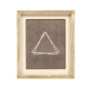 WALL ART 9X10X1.5 TRIANGLE BROWN/CREAM WOOD (20.00)