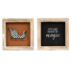 WALL ART 5X5X1.5 REVERSIBLE SLEIGH/MAGIC WOOD (12.00)